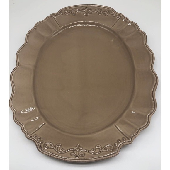 Tabletops Gallery 15" Le Provence Oval Serving Platter French Country Plate A1 - Picture 1 of 7